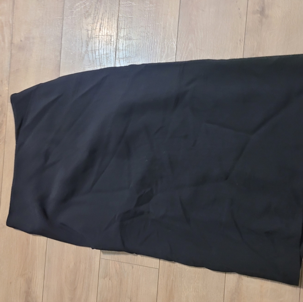 Vince Black Skirt 6 Side Wrap Skirt Asymmetrical Silver Button - Picture 4 of 4